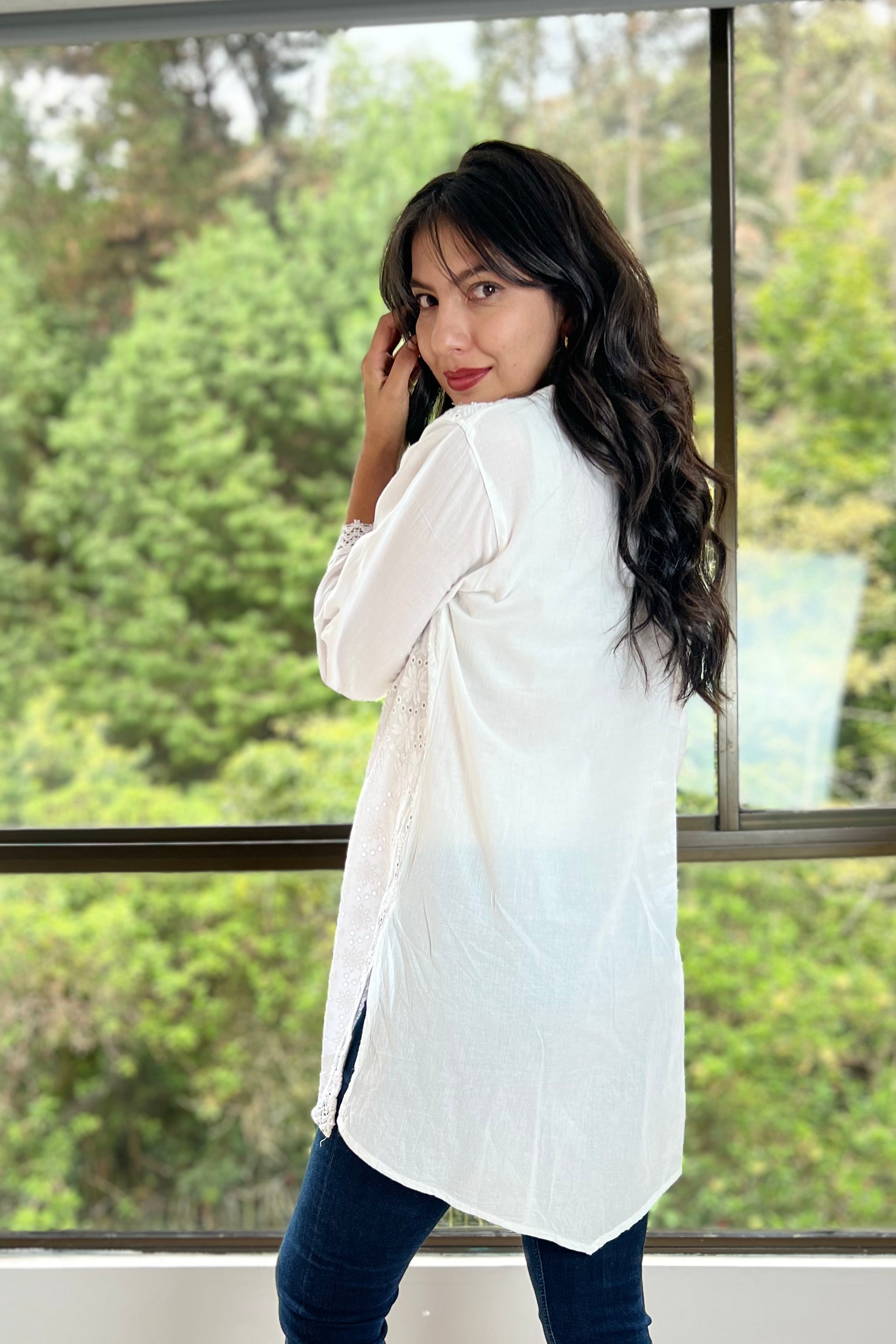 Bluson Blanco Bordado