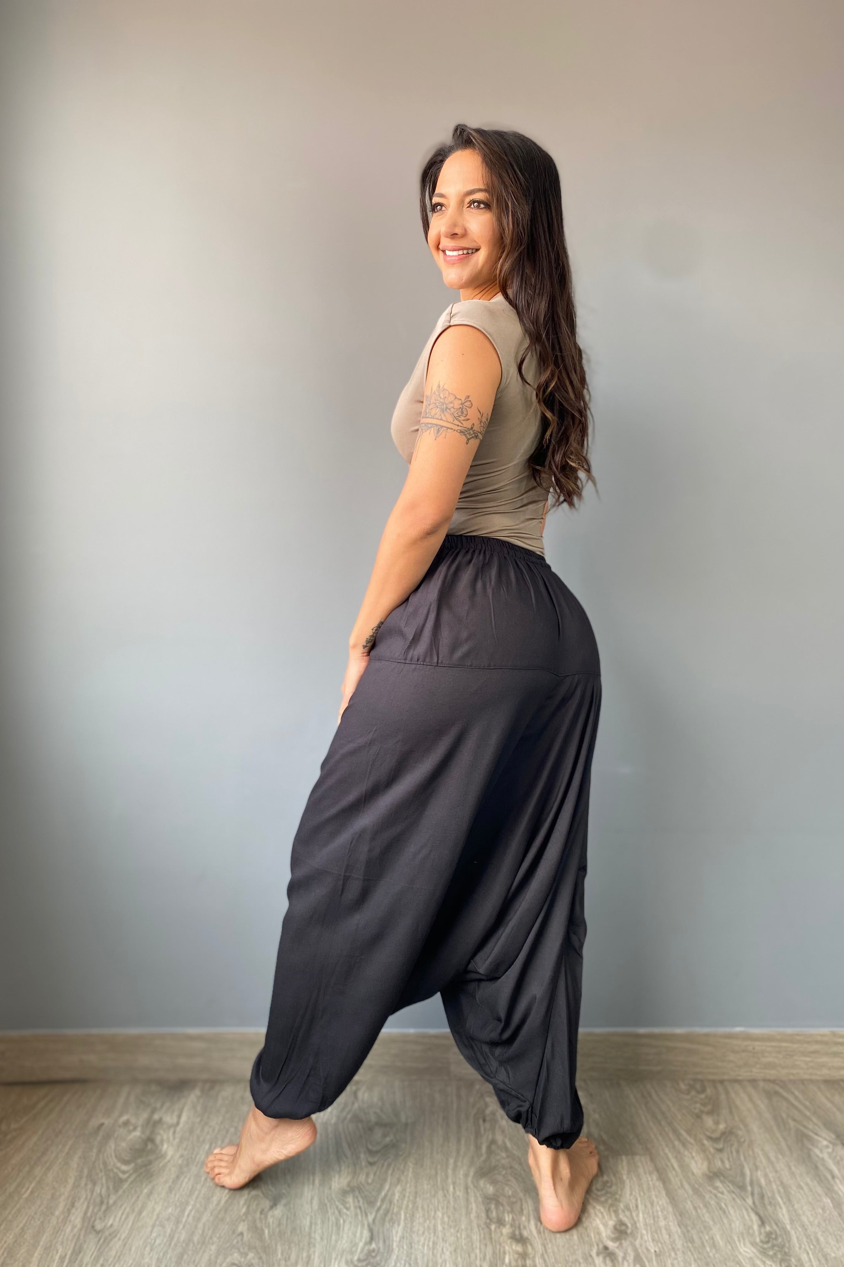 Pantalon Harem Negro