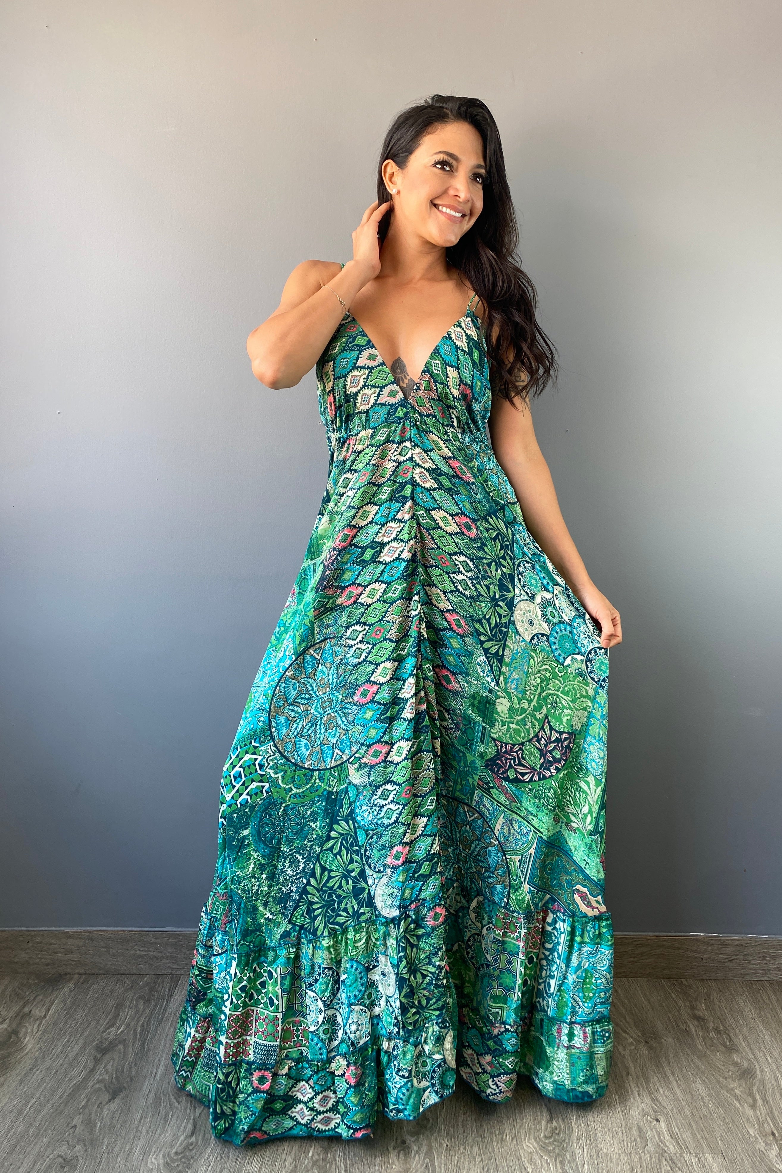 Vestido Boho Verde