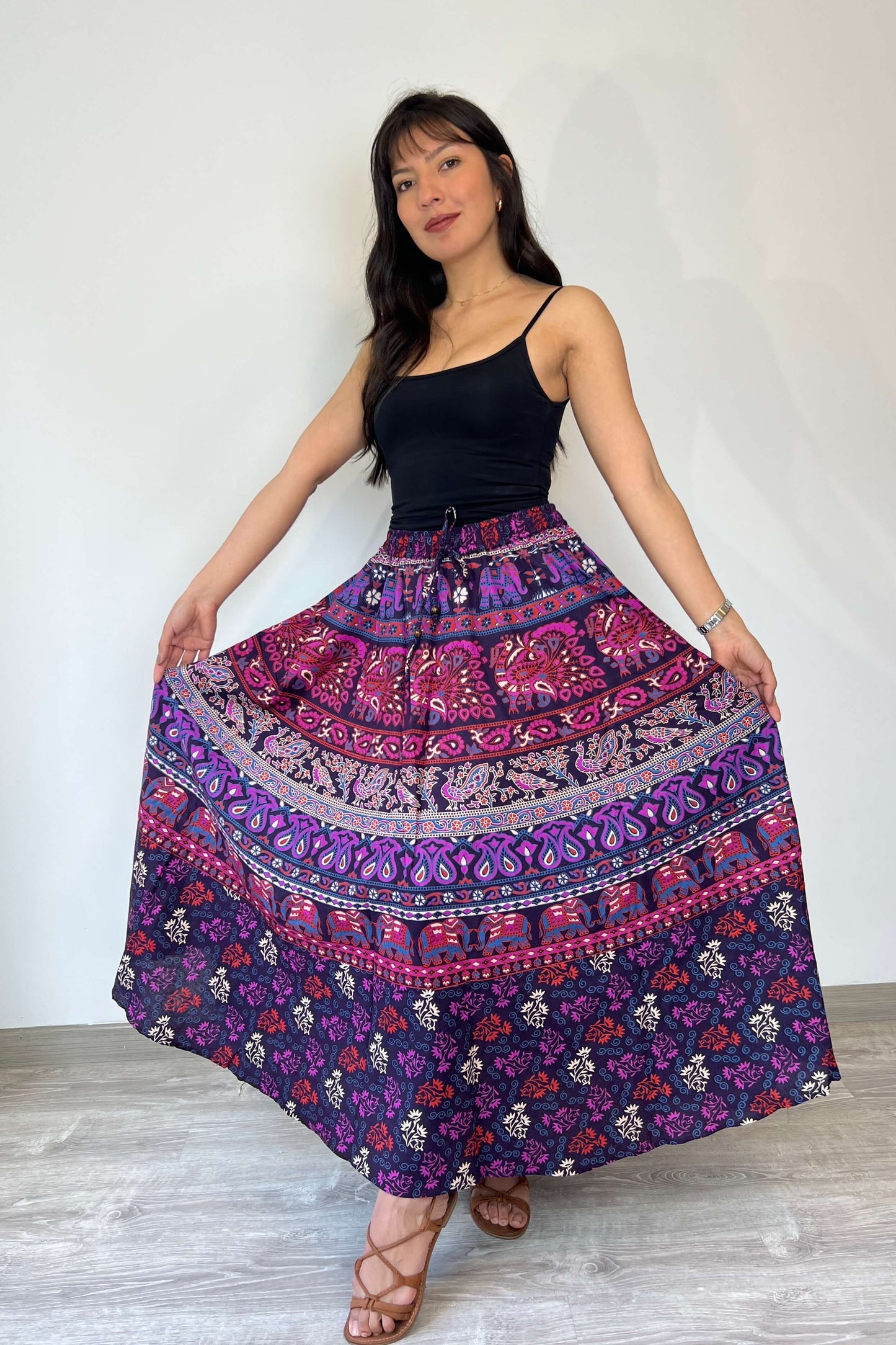 Falda Larga Morada ENVIO GRATIS