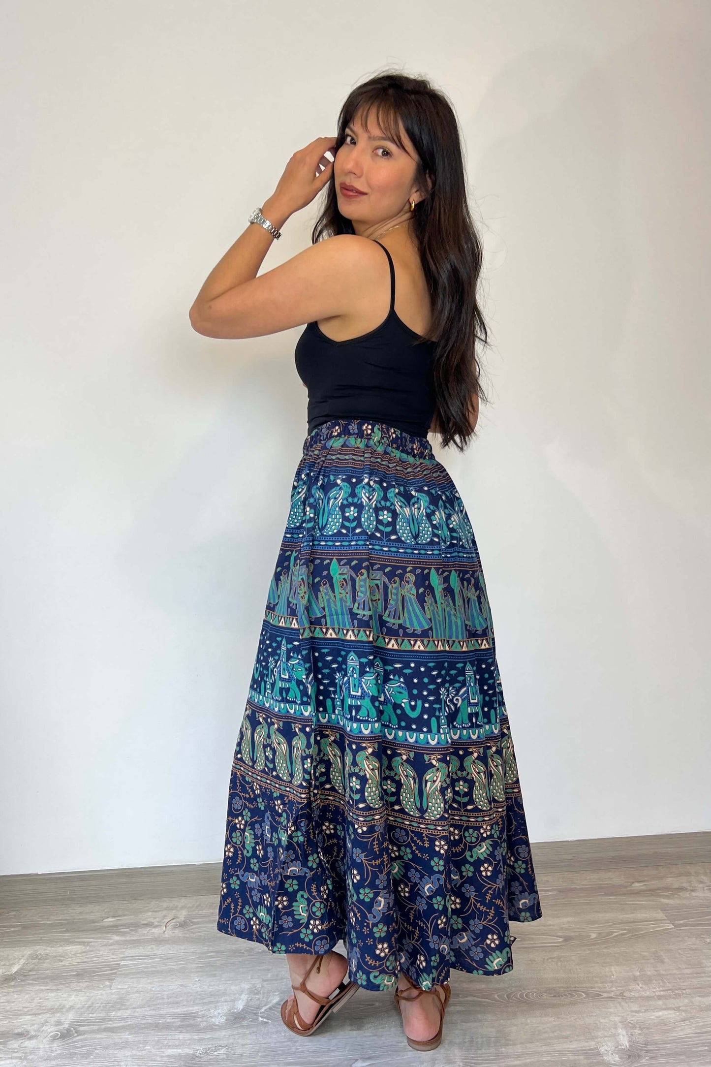 Falda Larga Azul ENVIO GRATIS
