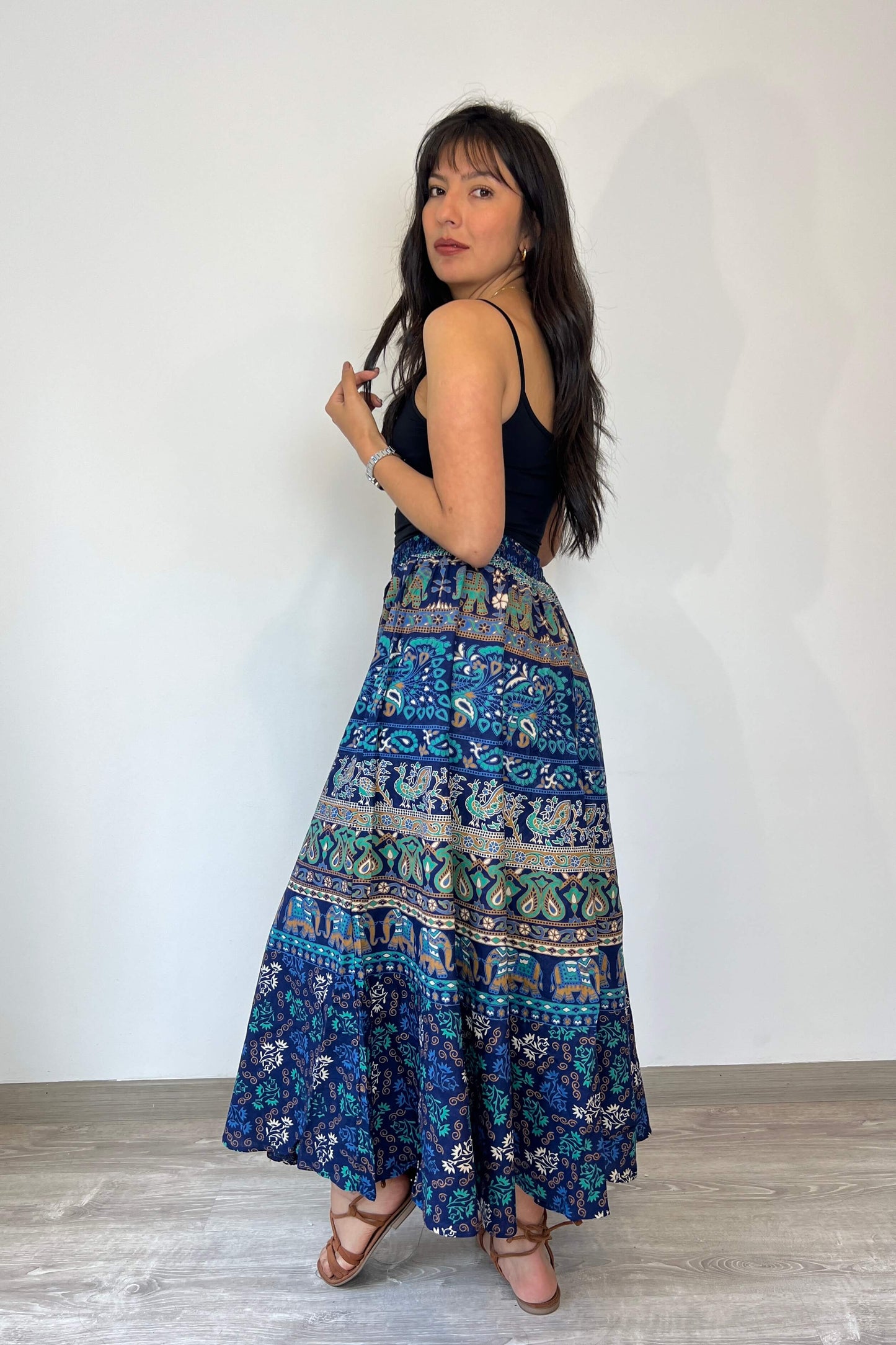 Falda Larga Azul ENVIO GRATIS