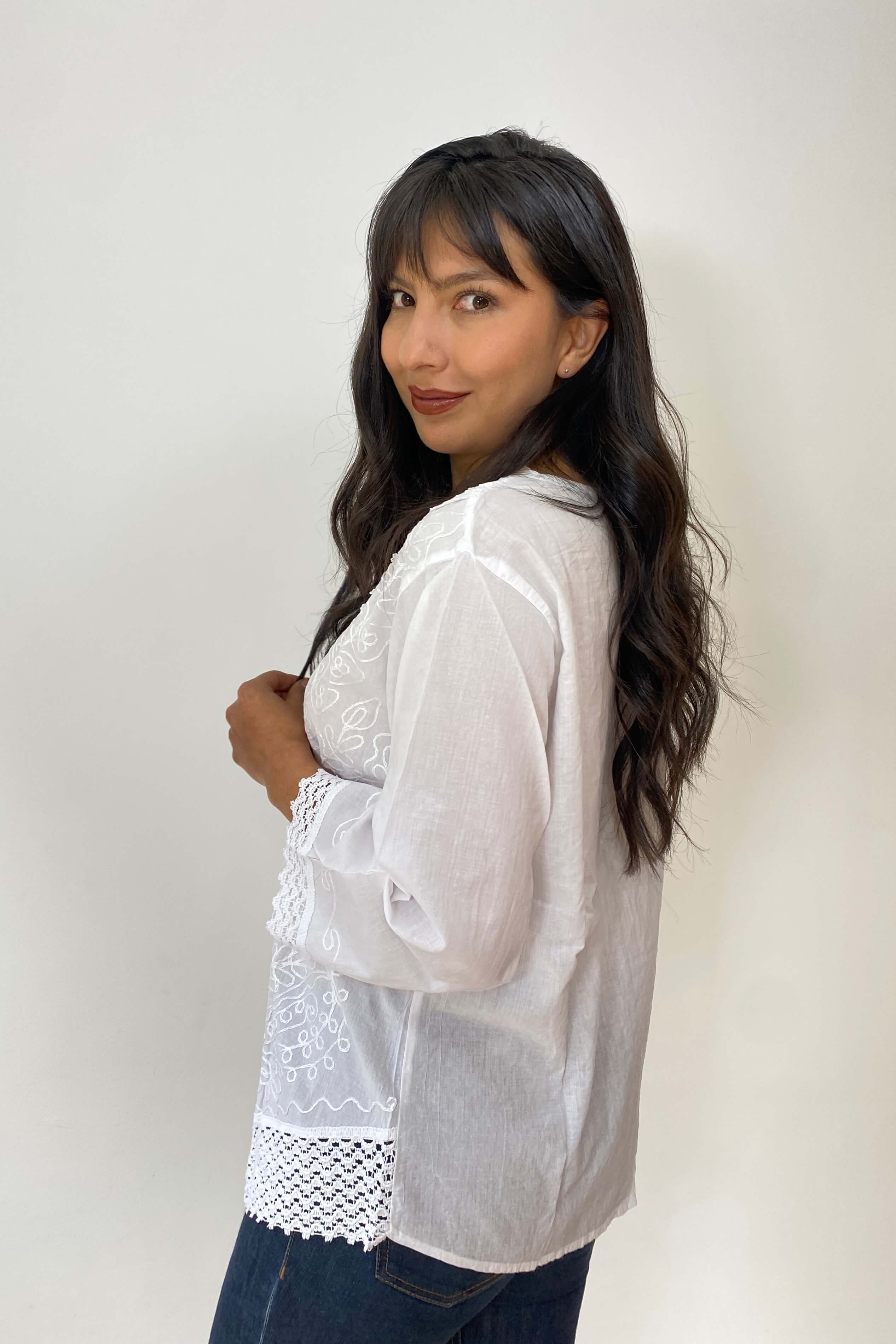 Bluson Blanco Bordado