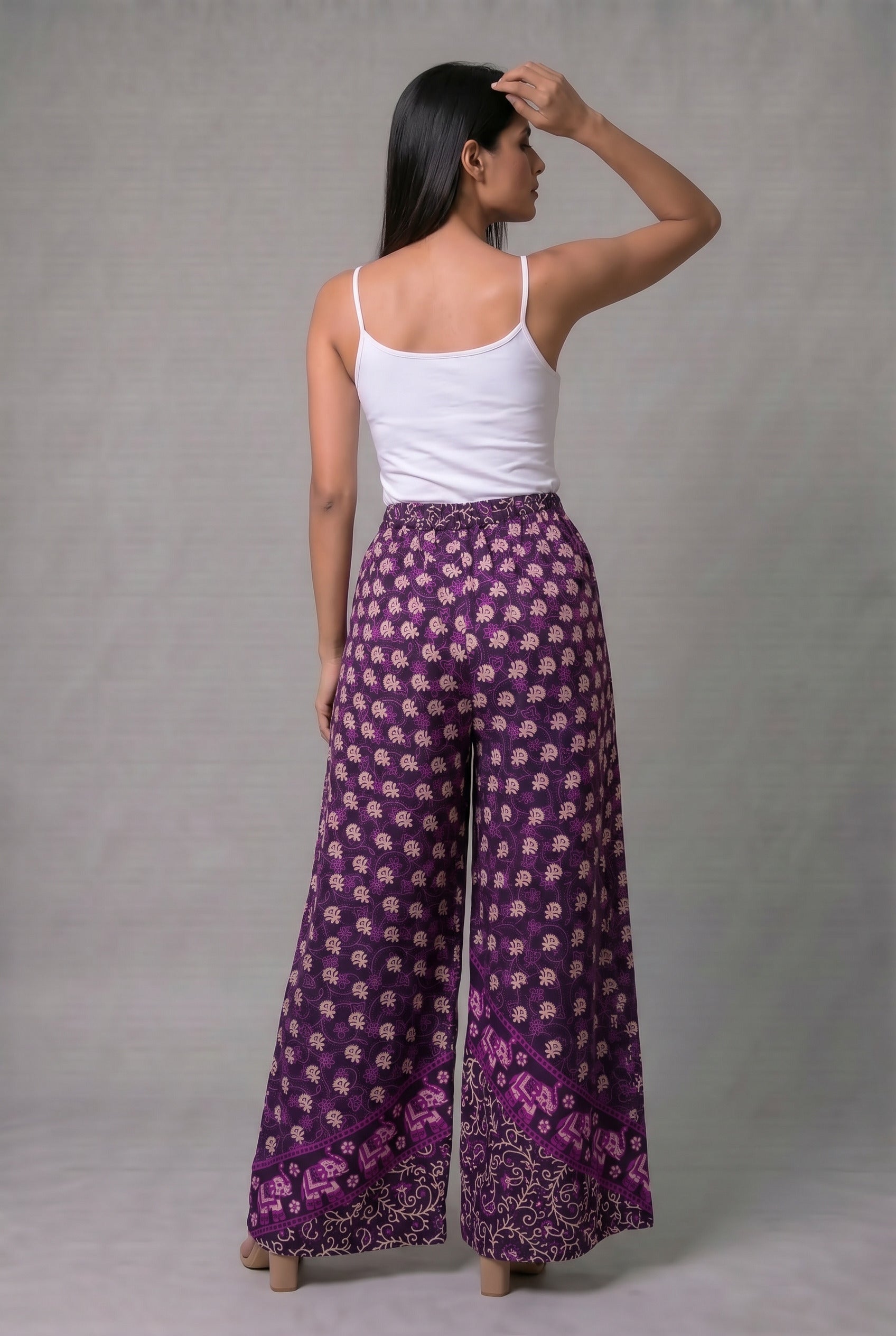 Pantalon Hippie Mariposa Morado