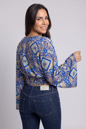 Blusa Boho Azuly Dorado - Seleno Shop