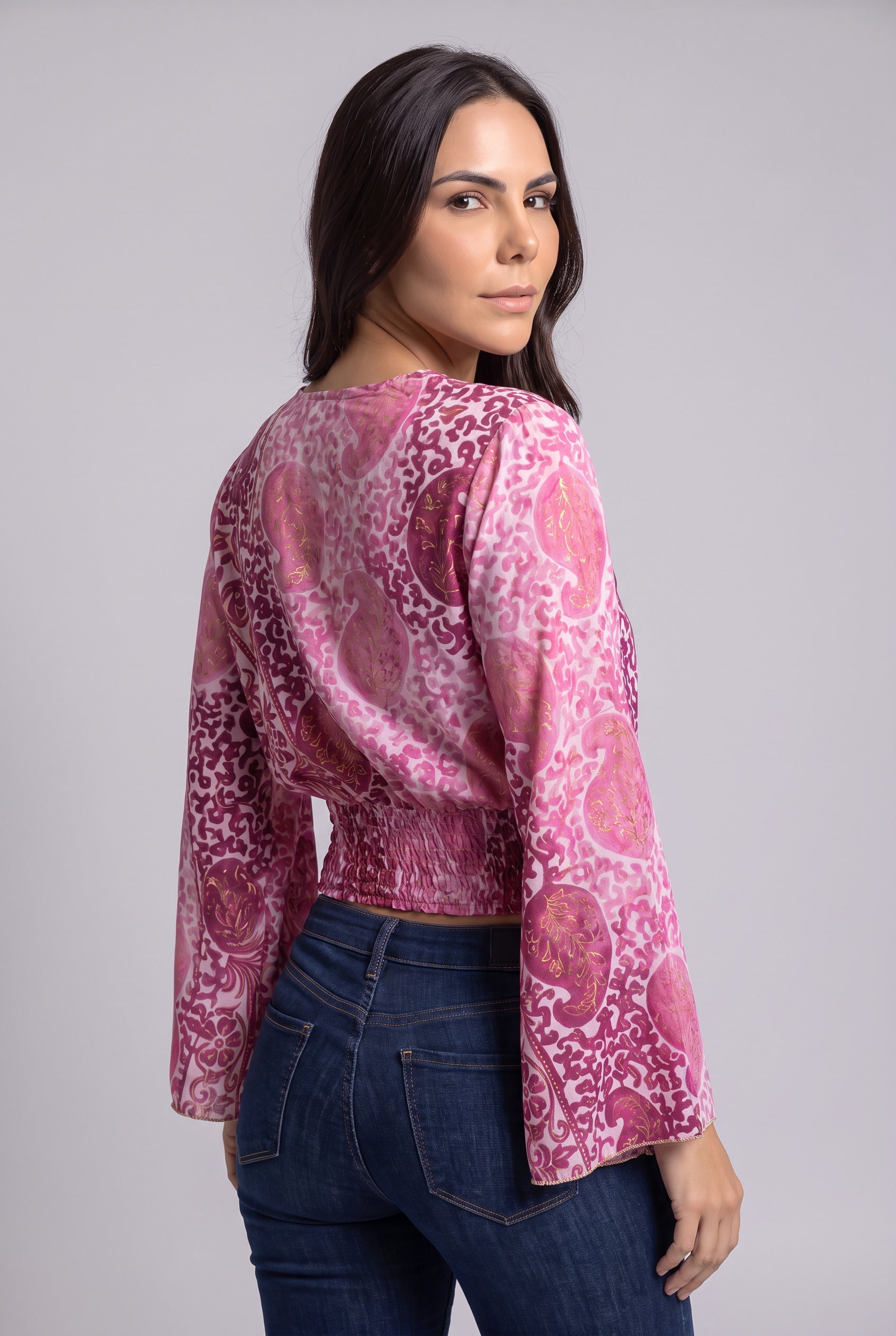 Blusa Boho Fucsia - Seleno Shop