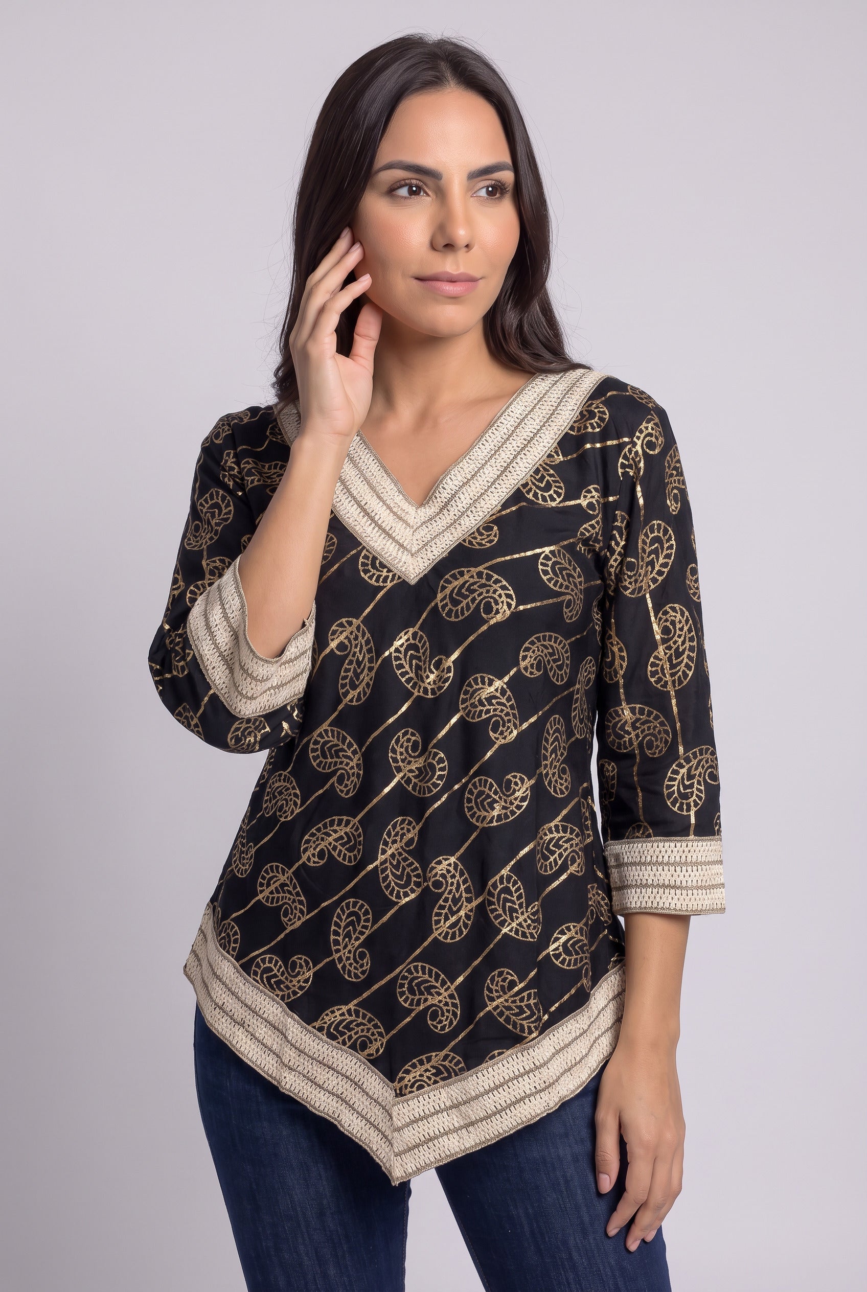 Blusa Loto Negra - Seleno Shop