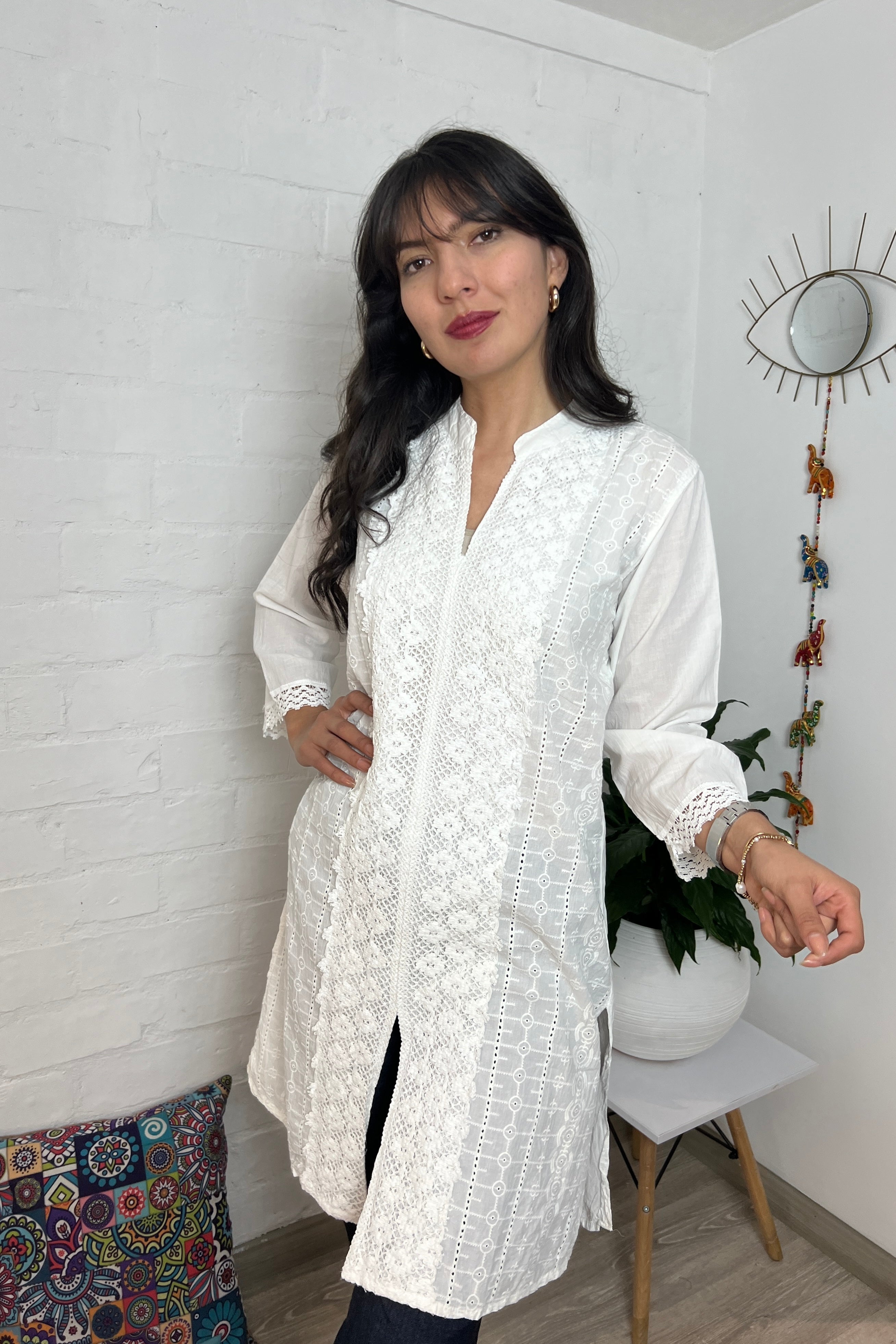 Bluson Blanco Bordado - Seleno Shop