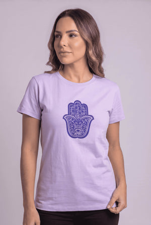 Camisetas Lila Mano Hamsa - Seleno Shop