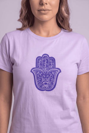 Camisetas Lila Mano Hamsa - Seleno Shop