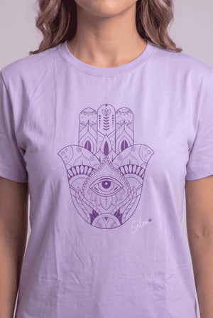 Camisetas Lila Mano Hamsa - Seleno Shop