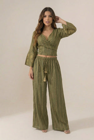 Conjunto Hindu Verde Oliva - Seleno Shop