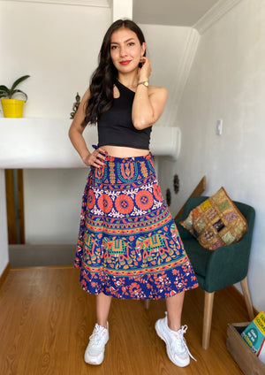 Falda Corta Azul - Seleno Shop