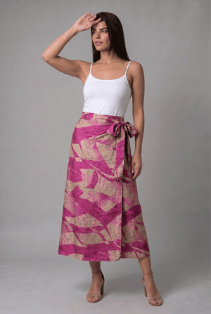 Falda Envolvente Doble Faz en Seda - Seleno Shop