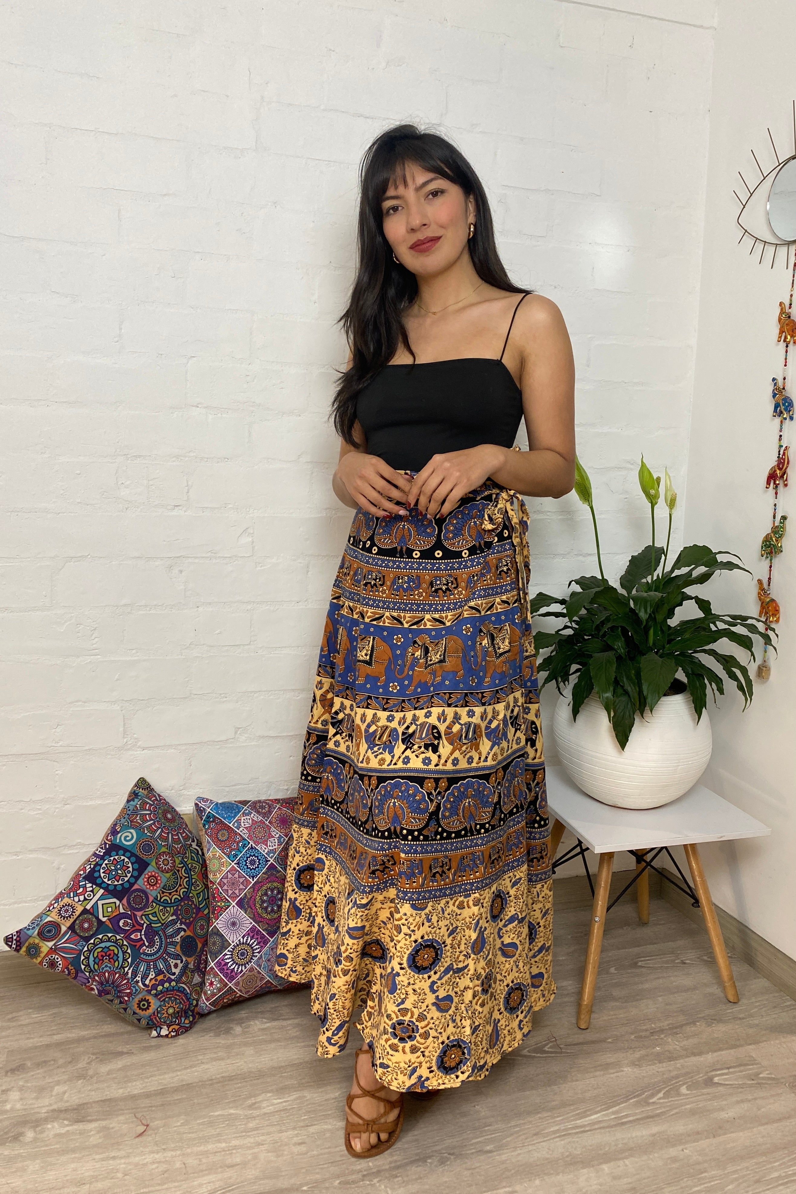 Falda Larga Envolvente - Seleno Shop