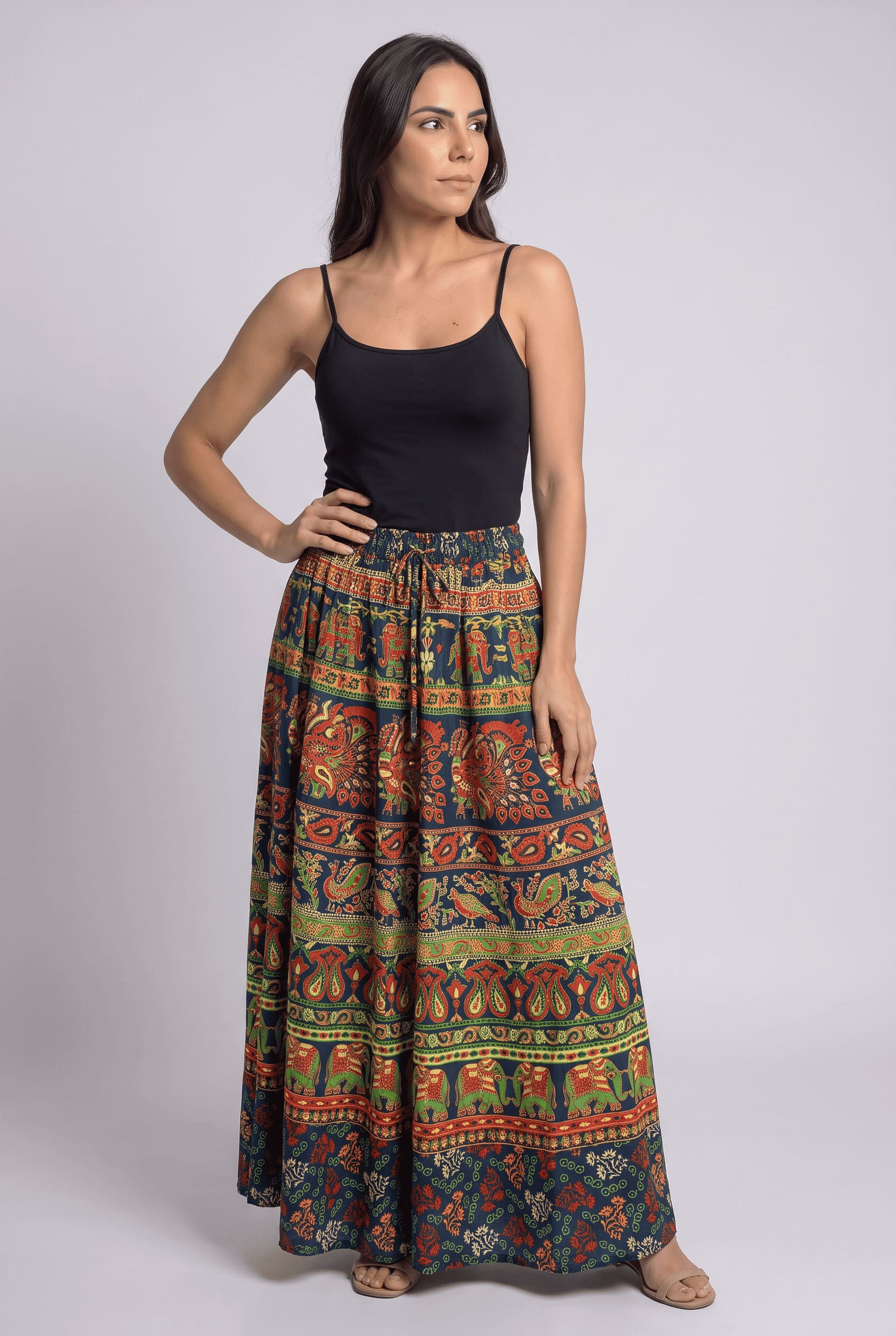 Falda Larga Verde - Seleno Shop