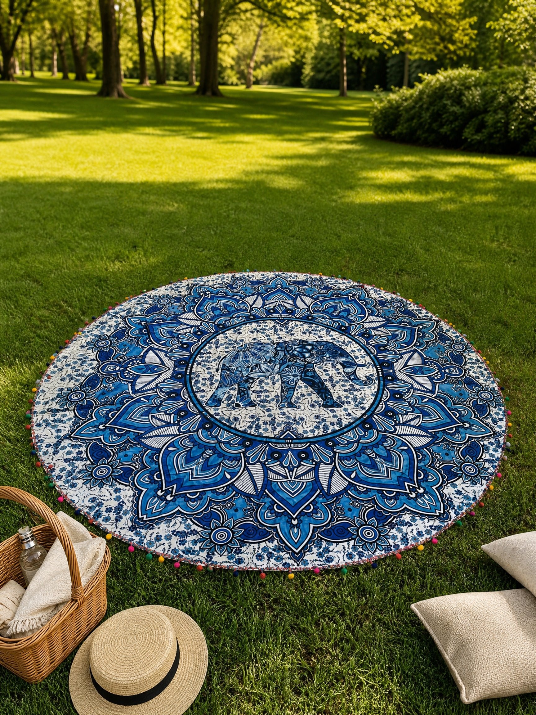 Mandala Redonda en Algodón - Seleno Shop