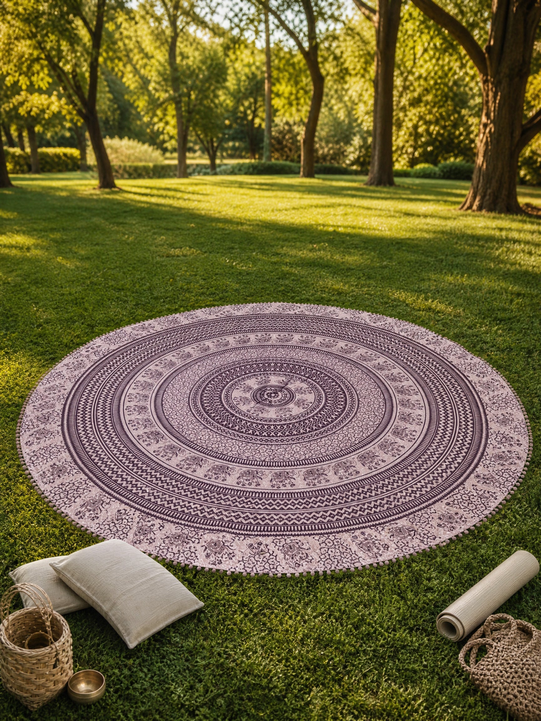 Mandala Redonda en Algodón - Seleno Shop