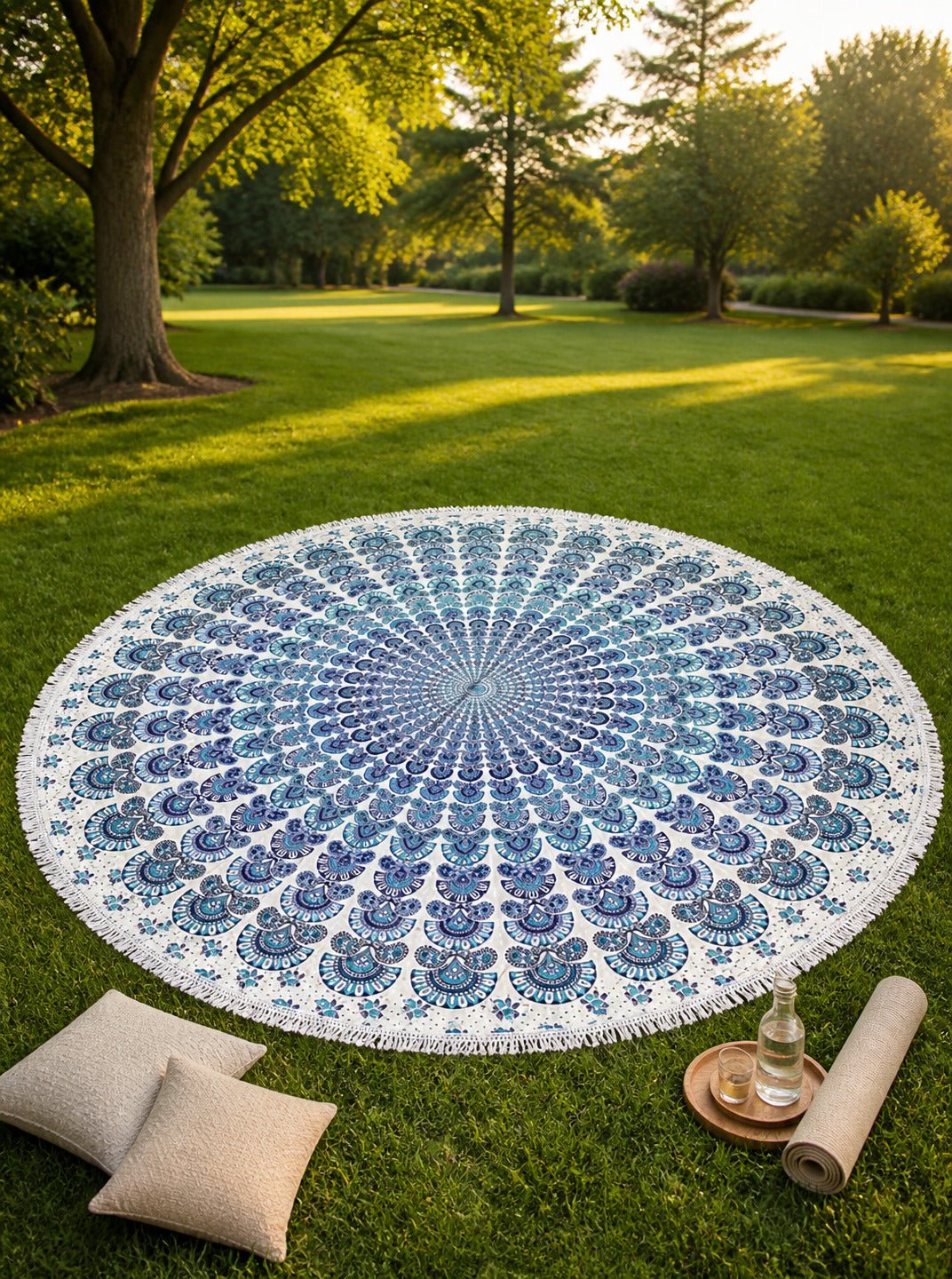 Mandala Redonda en Algodón - Seleno Shop