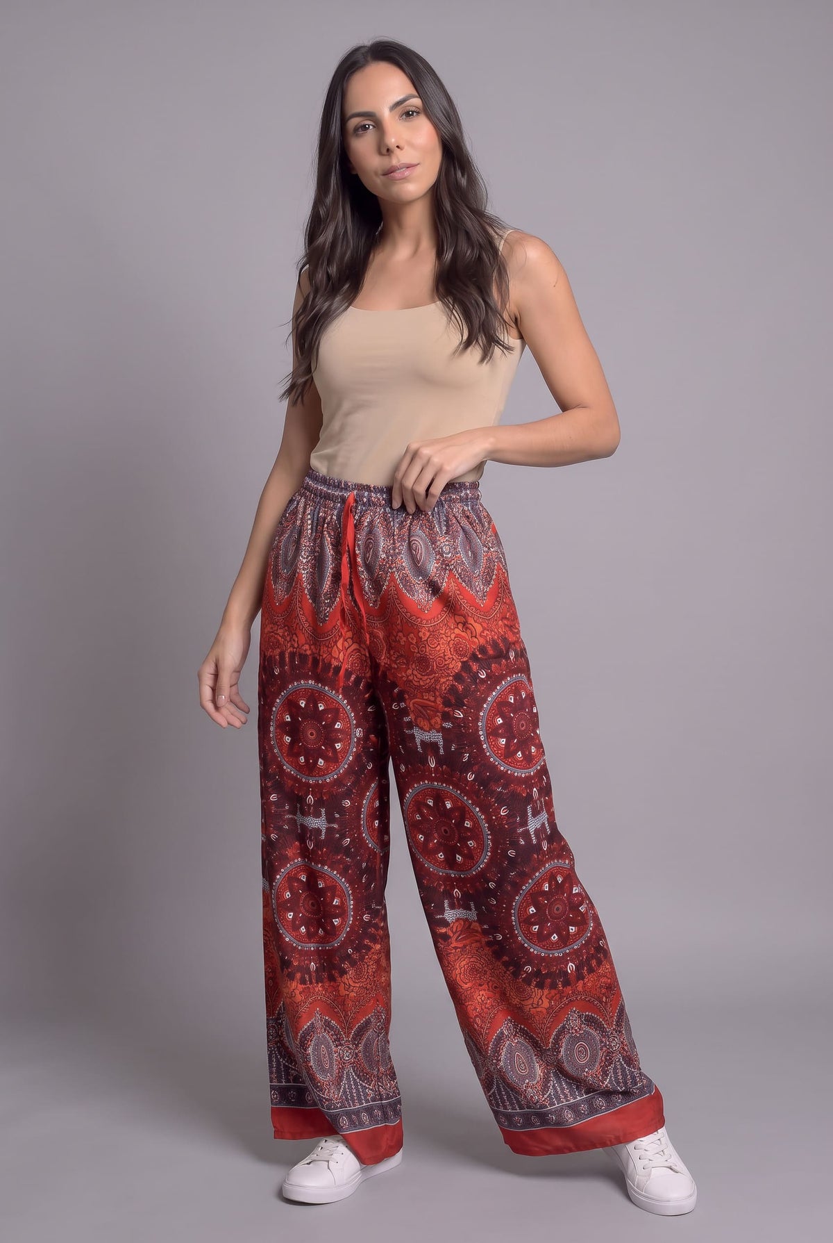 Pantalón Boho Mandala Rojo - Seleno Shop