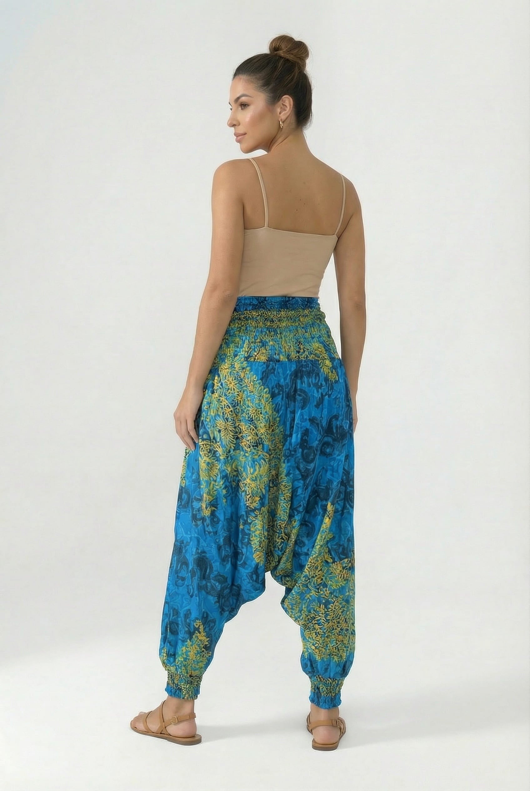 Pantalon Harem Azul Mandalas - Seleno Shop