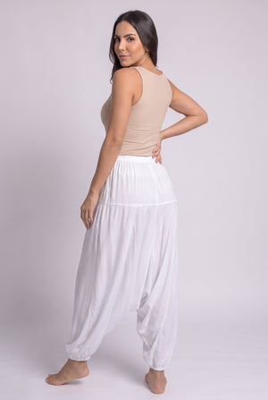 Pantalon Harem Blanco - Seleno Shop