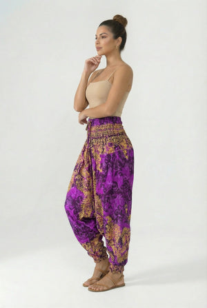 Pantalon Harem Morado Mandalas - Seleno Shop