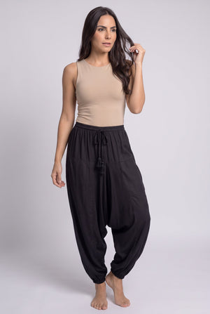 Pantalon Harem Negro - Seleno Shop