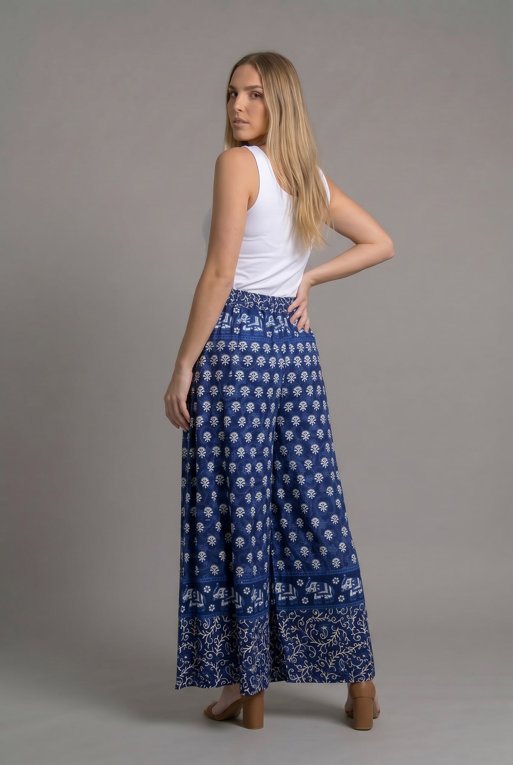 Pantalon Hippie Azul - Seleno Shop