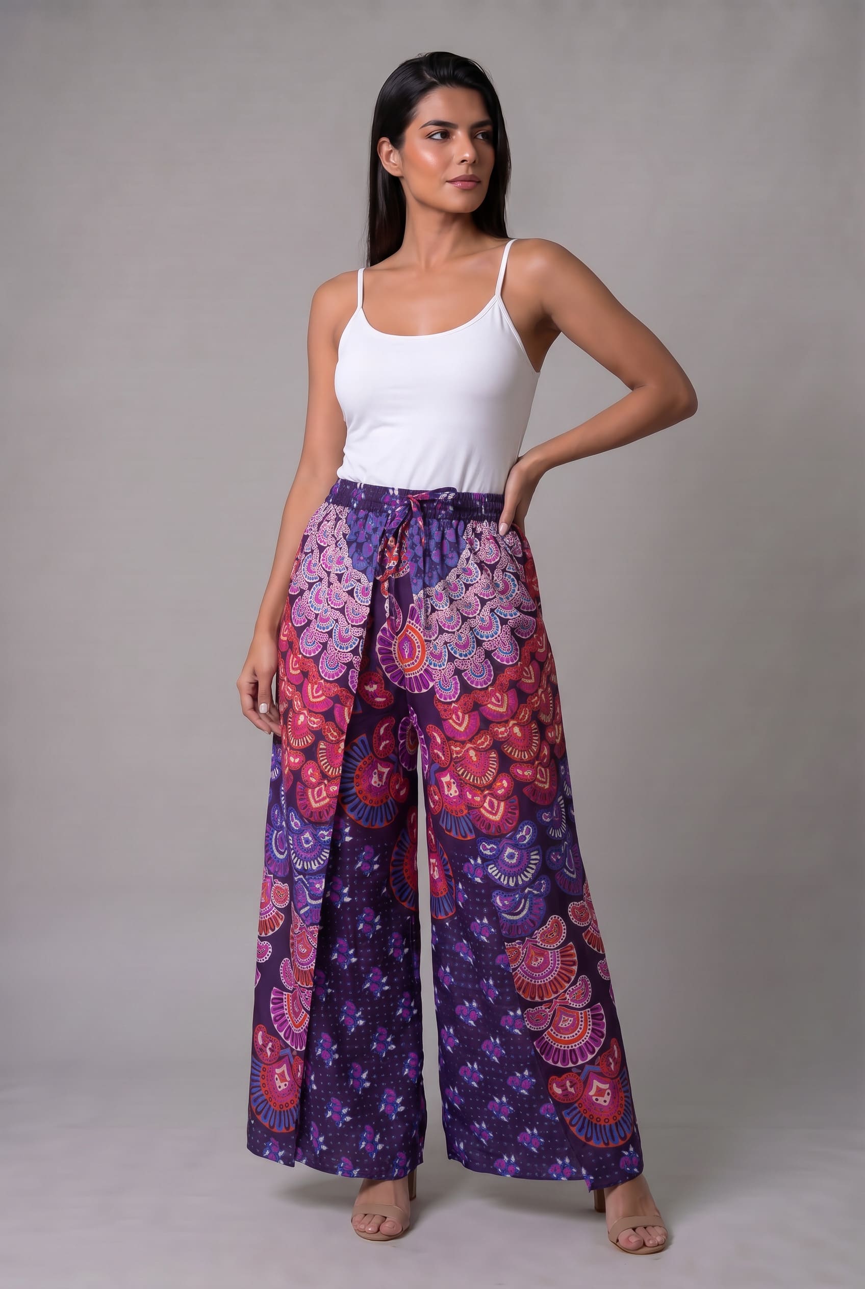 Pantalon Hippie Mariposa Morado - Seleno Shop