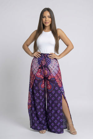 Pantalon Hippie Mariposa Morado - Seleno Shop