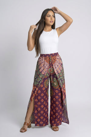 Pantalon Hippie Mariposa Vinotinto - Seleno Shop