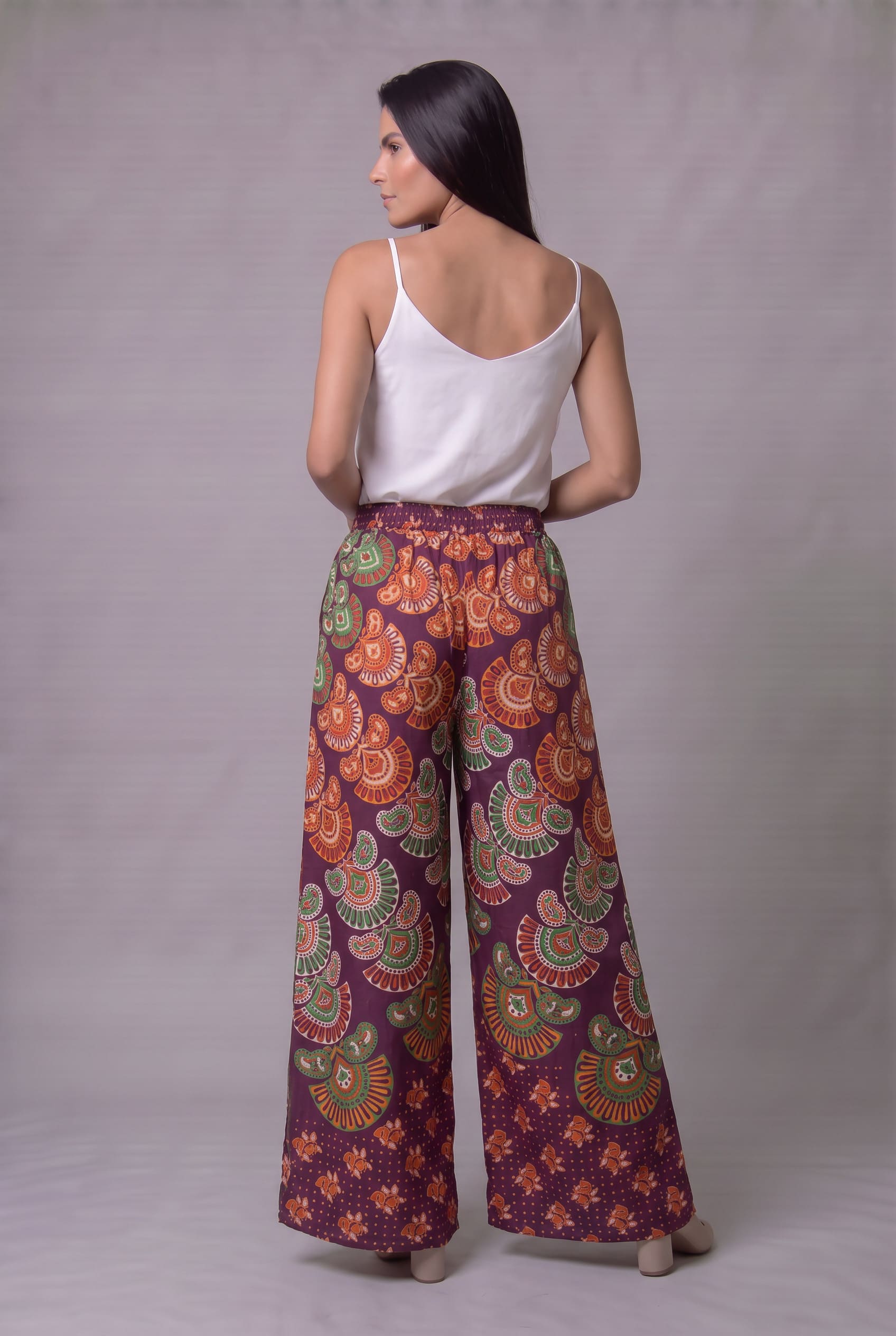 Pantalon Hippie Mariposa Vinotinto - Seleno Shop
