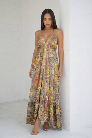 Vestido Boho Amarillo - Seleno Shop