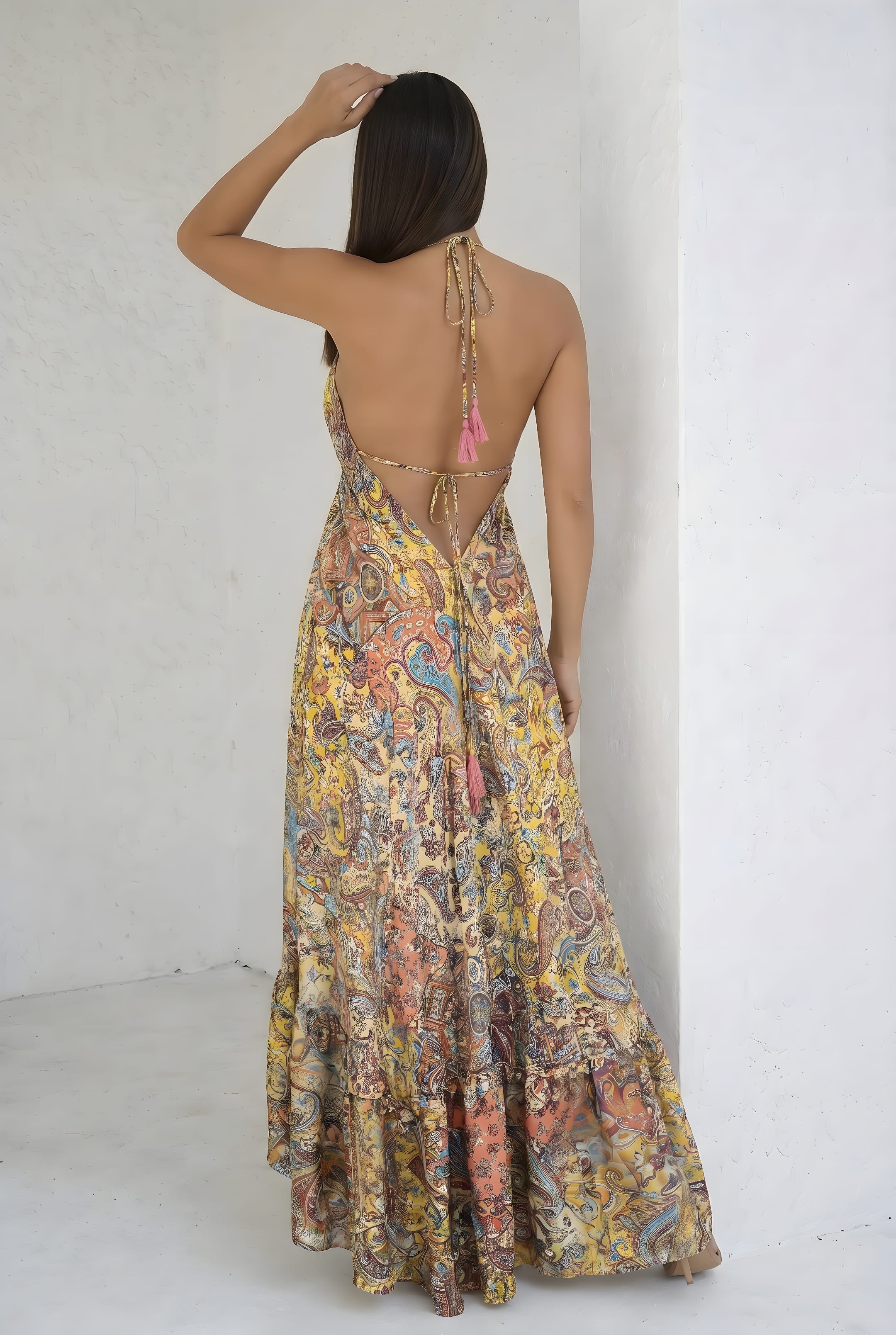 Vestido Boho Amarillo - Seleno Shop