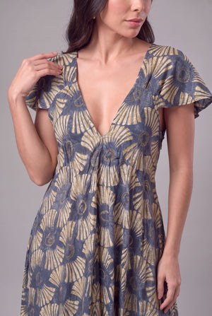 Vestido Boho Aura Azul - Seleno Shop