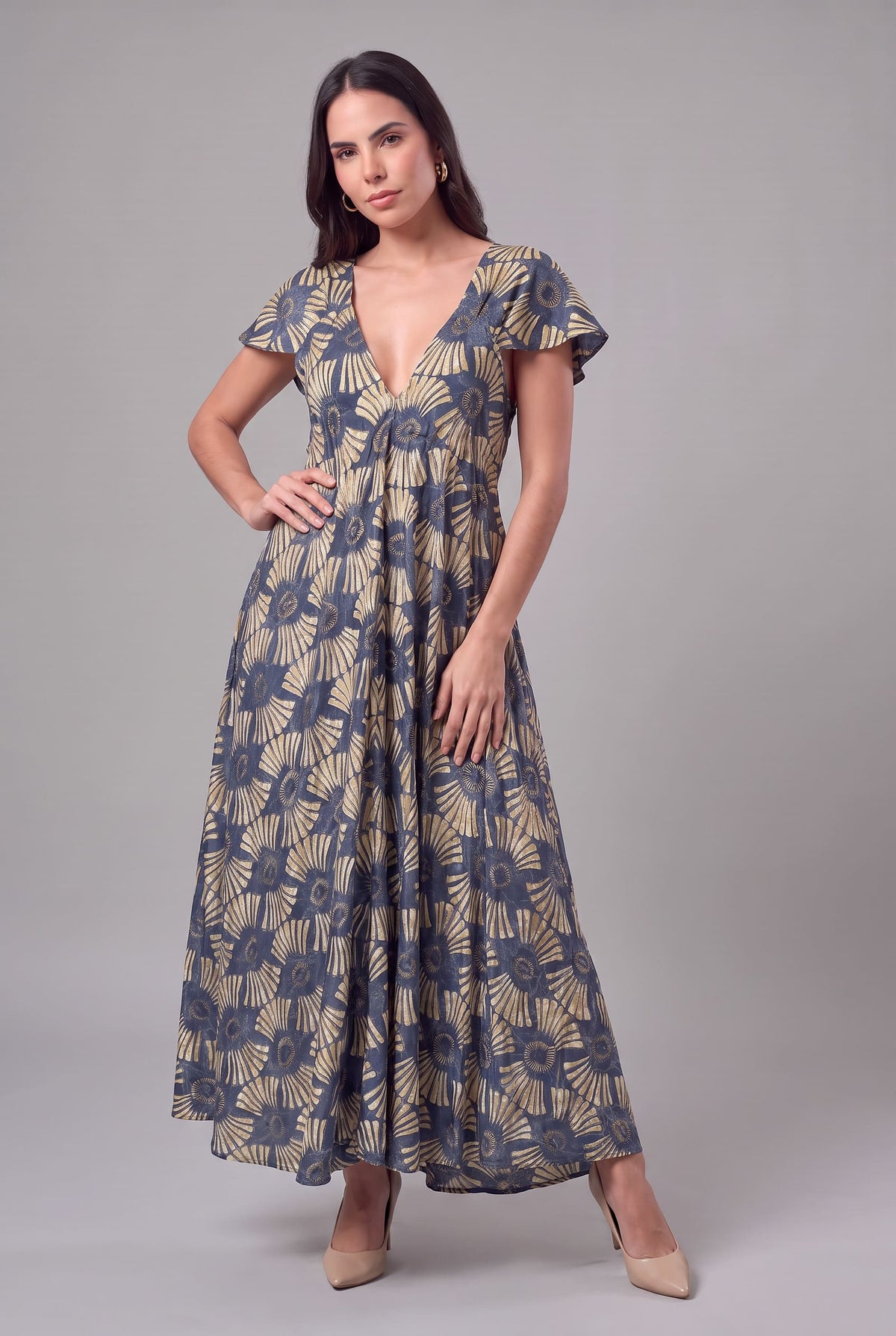 Vestido Boho Aura Azul - Seleno Shop