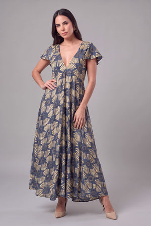 Vestido Boho Aura Azul - Seleno Shop
