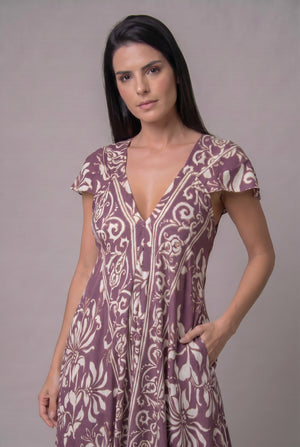 Vestido Boho Aura Vinotinto - Seleno Shop