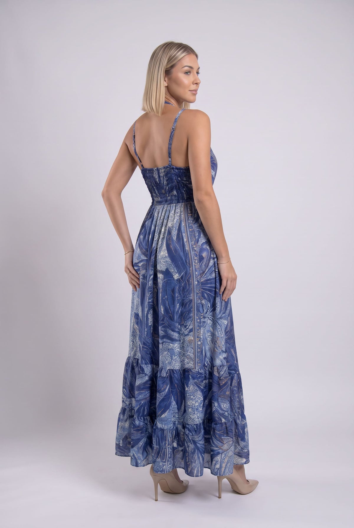 Vestido Boho Azul Profundo - Seleno Shop