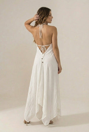 Vestido Boho Blanco Ojalillo - Seleno Shop