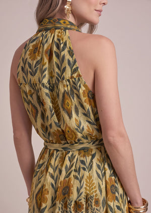 Vestido Boho Ikat Mostaza - Seleno Shop