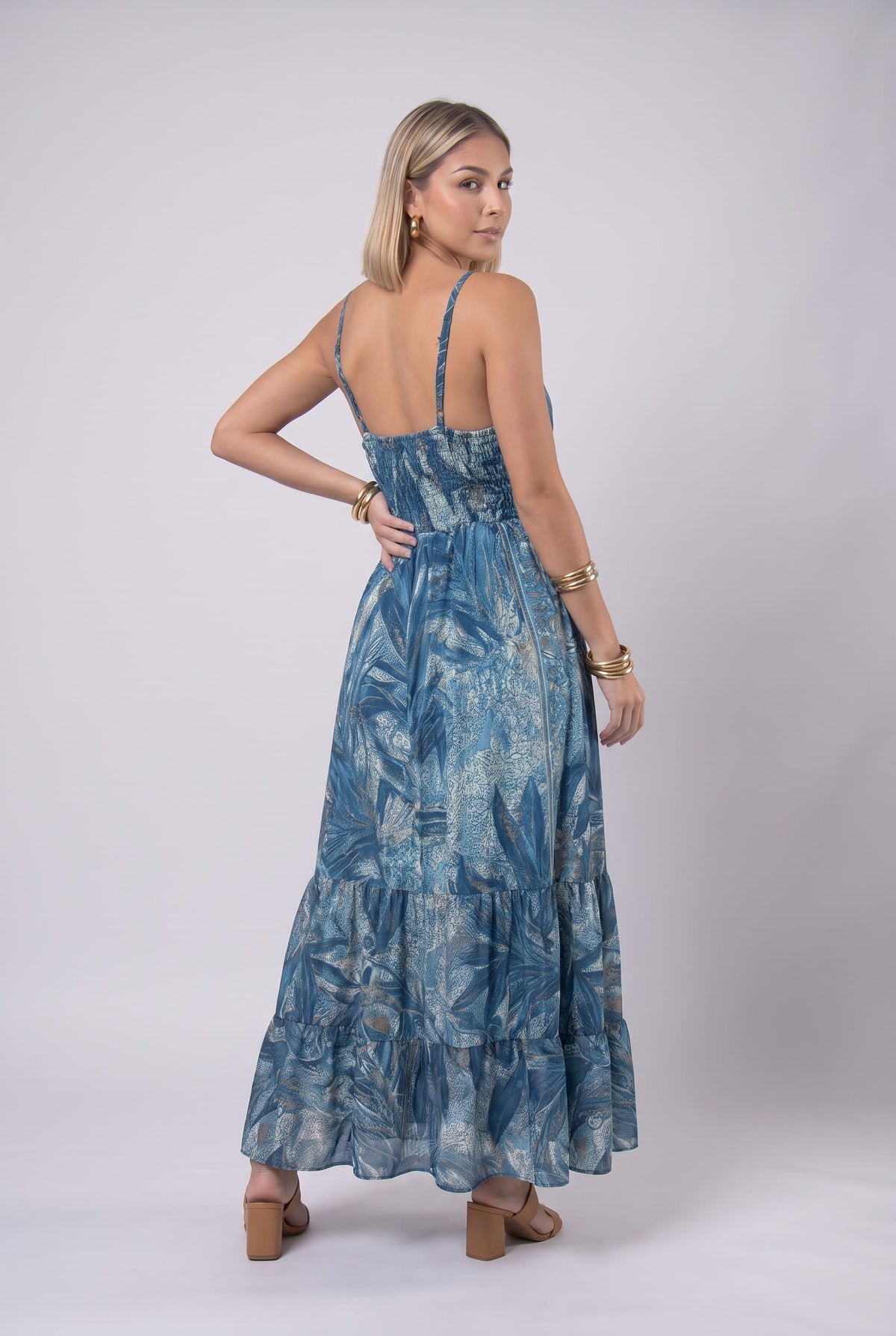 Vestido Boho Turquesa - Seleno Shop