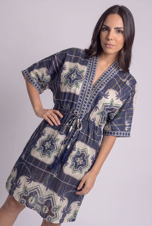 Vestido Corto Mosaico Nocturno - Seleno Shop