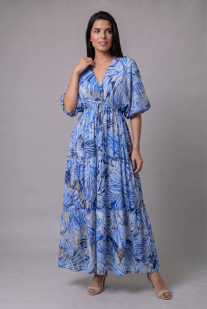 Vestido Kaftan Brisa Celeste - Seleno Shop