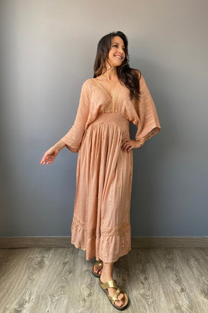 Vestido Kaftan Palo de Rosa - Seleno Shop