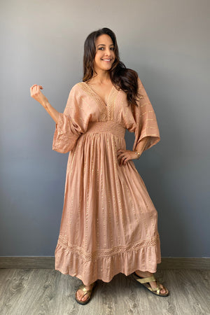 Vestido Kaftan Palo de Rosa - Seleno Shop