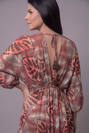 Vestido Kaftan Selva Rosa - Seleno Shop
