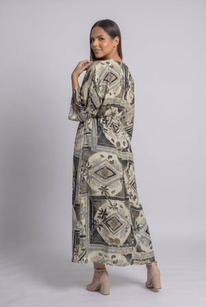 Vestido Kimono Étnica Arena - Seleno Shop