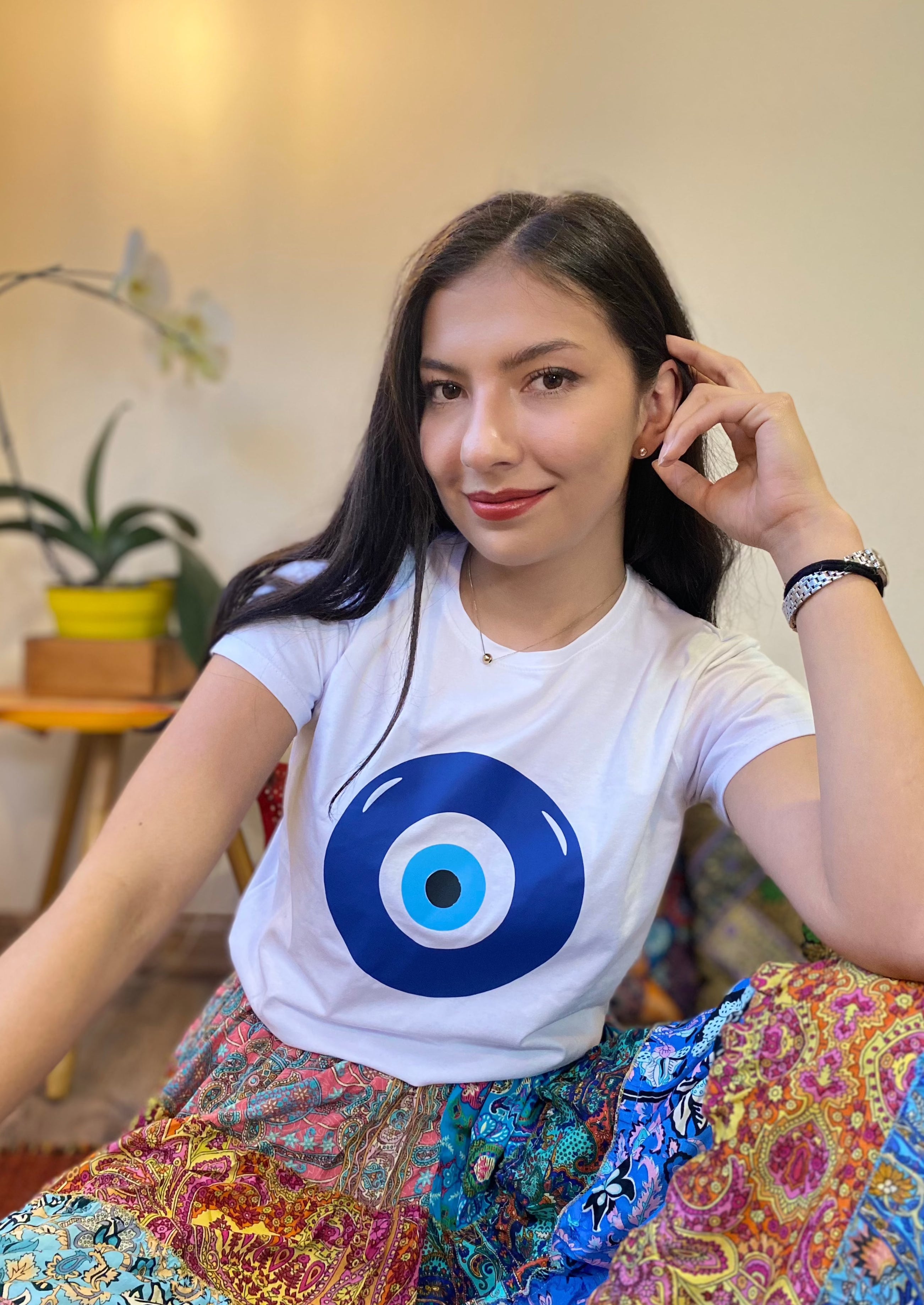Camiseta blanca Ojo Turco